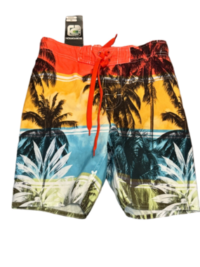 Distortion Boys Tropical Palm Swim Trunks Size S NWT